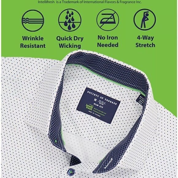 Society of Threads Men Slim Fit Floral
Performance Dress Shirt Gray Size M, red - Picture 9 of 11